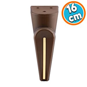 Mobilya Kanepe Sehpa Çekyat Tv Ünitesi Koltuk Ayağı 16 Cm Ahşap Desenli Kahverengi Baza Ayak