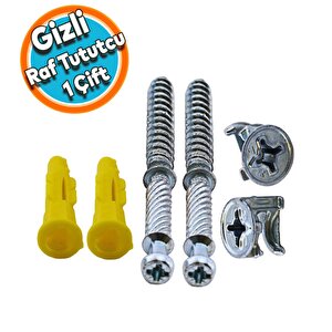 Kolay Montaj Gizli Raf Tutucu Sabitleme Taşıyıcı Set 8 Cm