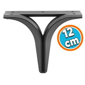 Mobilya Kanepe Sehpa Tv Ünitesi Çekyat Oturma Grubu Koltuk Ayağı Baza Ayak Siyah 12 Cm