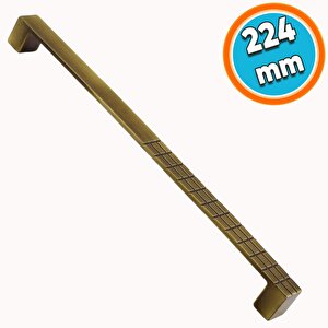 Mobilya Mutfak Dolabı Çekmece Dolap Kapak Kulpu Kulbu Antik Sarı 224 Mm Desenli Metal Kulp