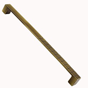 Mobilya Mutfak Dolabı Çekmece Dolap Kapak Kulpu Kulbu Antik Sarı 224 Mm Desenli Metal Kulp