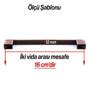 Mobilya Kulp Mutfak Dolabı Çekmece Dolap Kulpları Kapak Kulpu Kulbu Antik Bakır 160 Mm Metal