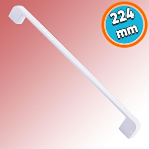 Mobilya Mutfak Dolabı Çekmece Dolap Oval  Kapak Kulpu Kulbu Beyaz 224 Mm Metal Kulp