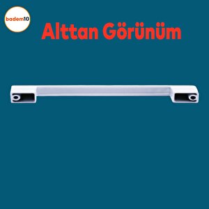 Mobilya Mutfak Dolabı Çekmece Dolap Oval  Kapak Kulpu Kulbu Beyaz 224 Mm Metal Kulp