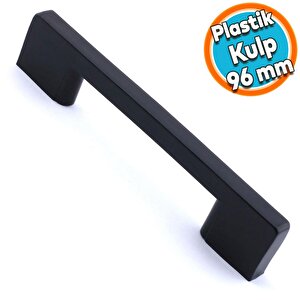 Mobilya Mutfak Dolabı Çekmece Dolap Kulpları Kapak Kulpu Kulbu Siyah 96 Mm Plastik Kulp