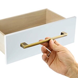 Mobilya Mutfak Dolabı Çekmece Düz Dolap Kapak Kulpu Kulbu Antik Sarı 224 Mm Metal Kulp