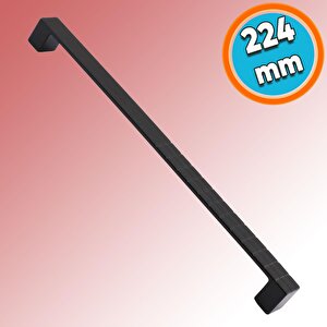 Mobilya Mutfak Dolabı Çekmece Dolap Kapak Kulpu Kulbu Siyah 224 Mm Desenli Metal Kulp
