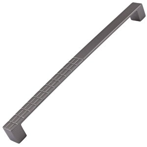 Mobilya Mutfak Dolabı Çekmece Dolap Kapak Kulpu Kulbu Füme 224 Mm Desenli Metal Kulp