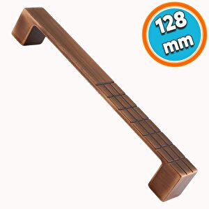 Mobilya Mutfak Dolabı Çekmece Dolap Kapak Kulpu Kulbu Antik Bakır 128 Mm Desenli Metal Kulp