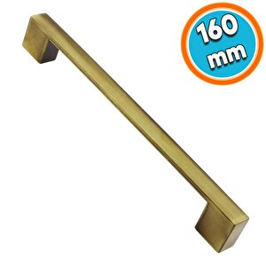 Mobilya Mutfak Dolabı Çekmece Dolap Kapak Kulpu Kulbu Antik Sarı 160 Mm Metal Düz Kulp