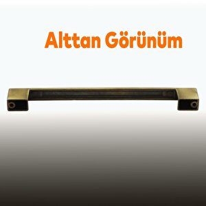 Mobilya Mutfak Dolabı Çekmece Dolap Kapak Kulpu Kulbu Antik Sarı 160 Mm Metal Düz Kulp