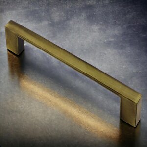 Mobilya Mutfak Dolabı Çekmece Dolap Kapak Kulpu Kulbu Antik Sarı 160 Mm Metal Düz Kulp