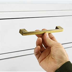 Mobilya Mutfak Dolabı Çekmece Dolap Kapak Kulpu Kulbu Antik Sarı 160 Mm Metal Düz Kulp