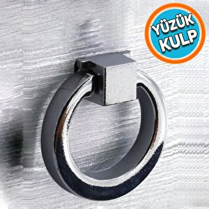 Mobilya Mutfak Dolabı Çekmece Dolap Kulpları Kapak Kulpu Kulb Metal Yüzük Düğme Sarkaç Antrasit Kulp