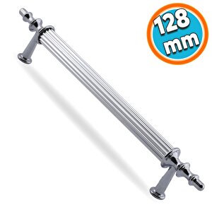 Mobilya Mutfak Dolabı Çekmece Dolap Kulpları Kapak Kulpu Kulbu Krom Renk 128 Mm Metal Kulp