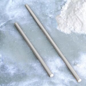 Alüminyum Metal Oklava 2'li Set 99-74 Cm Börek Hamur Yufka Açma Silindir Yuvarlak Uzun Kısa Mutfak