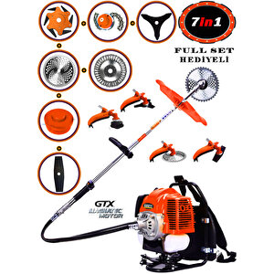 Orange Spx Teknology Özel Seri Gtx Motor 7 İN 1 Sırt Tipi Ot Çim Çalı Biçme Tırpanı Aparat Hediyeli