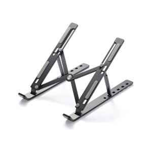 Torima Jx-18 Laptop Stand Macbook Notebook Katlanabilir Taşınabilir Metal Standı Siyah