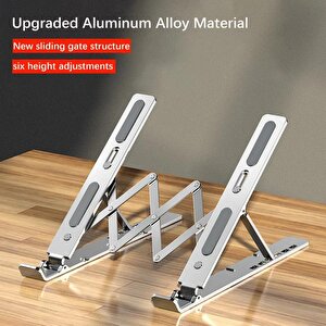 Torima Jx-18 Laptop Stand Macbook Notebook Katlanabilir Taşınabilir Metal Standı Siyah