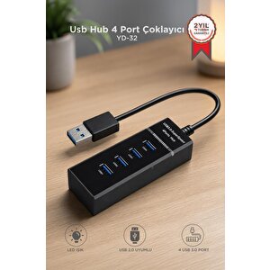 Torima Usb Hub 4 Port Çoklayıcı 3.0 Çoğaltıcı Yd32 Siyah