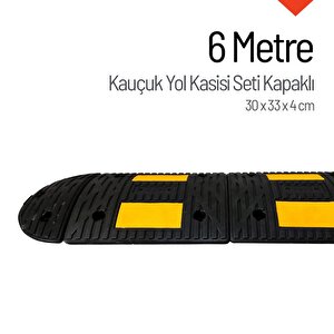 Kauçuk Hız Kesici Set Kapaklı, Yol Kasisi 6 Metre - Eko