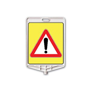 Klasik Kedi Gözlü Ağırlıklı Boş Levhalı Trafik Koni Seti Trafik Dubası (dikdörtgen)