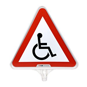 Engelli Park Yeri Çift Taraf Baskılı Klasik Kedi Gözlü Ağırlıklı Trafik Koni Seti Trafik Dubası