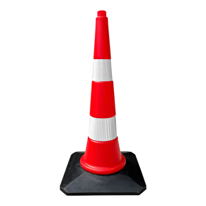 Trafik Ve Reklam Konisi 75 Cm, Kauçuk Tabanlı (hdpe) Trafik Dubası