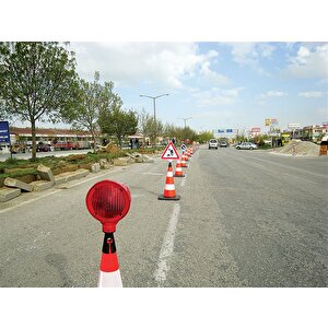 Eko Trafik Konisi 75 Cm Ağırlıklı - Reflektifli Trafik Dubası