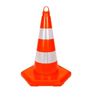 Pvc Trafik Konisi 50 Cm Reflektifli 6 Kenar Trafik Dubası