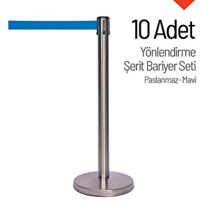 Yönlendirme Şerit Bariyer 10 Adet İndirimli Set - Paslanmaz