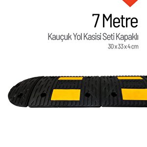 Kauçuk Hız Kesici Set Kapaklı, Yol Kasisi 7 Metre - Eko