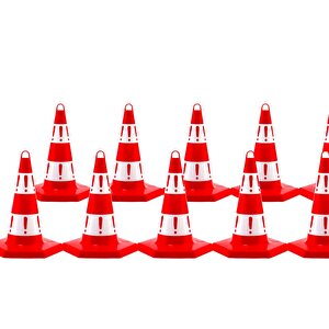 10 Adet Eko Trafik Konisi 50 Cm Trafik Dubası