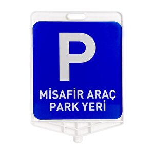 Misafir Araç Park Yeri Logo Ultra Kedi Gözlü Trafik Koni Seti