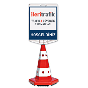 Şirkete Özel Logo + Klasik Kedi Gözlü Trafik Konisi