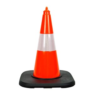 Pvc Trafik Konisi 50 Cm Reflektifli Ağırlıklı Trafik Dubası