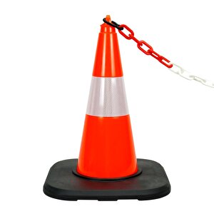 Pvc Trafik Konisi 50 Cm Reflektifli Ağırlıklı Trafik Dubası
