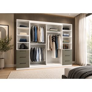 Bella Sürgü Kapaklı Dolap Gardırop Bf 270cm Montaj Dahil