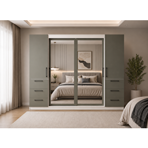 Bella Sürgü Kapaklı Dolap Gardırop Bf 270cm Montaj Dahil