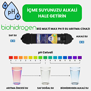 Biohidrogen B12 Multi Max Ph 9 Su Arıtma Cihazı / Pompalı