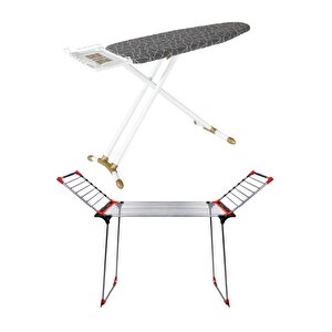 Mm720 Life  Ütü Masası Mm080 Show Lüx Alüminyum Çamaşır Kurutmalık Set