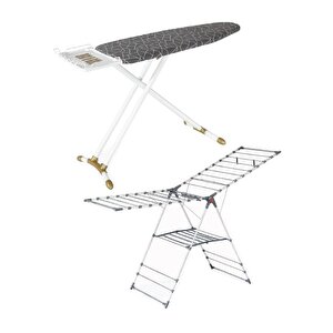 Mm720 Life  Ütü Masası Mm037 Gold Alüminyum Çamaşır Kurutmalık Set