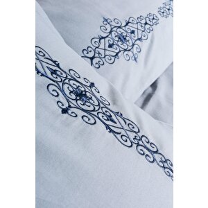 Nakışlı Pamuk Saten Çift Kişilik Nevresim Takımı Noble-çi̇ft Ki̇şi̇li̇k