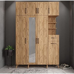 Açelya Portmanto Vestiyer Çam- 180cm M11 Montaj Dahil