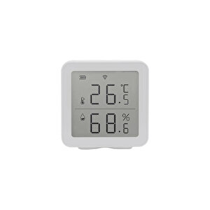 Xenon Smart Akıllı Dijital Termometre Uygulama Denetimli Wi-Fi 2.4 GHz İç Mekan Isı Ölçer ve Nem Ölçer (Higrometre) X7508