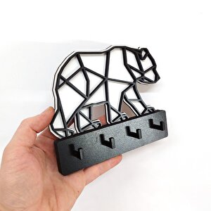 Cajuart Dekoratif Geometrik Ayı Desen Duvar Askısı Anahtarlık
