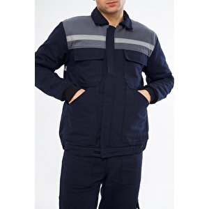 İş Takımı (mont+pantolon) Reflektörlü %100 Pamuk