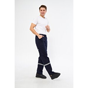 İş Pantolonu 7/7 Gabardin %100 Pamuk Reflektörlü Kargo Cepli S