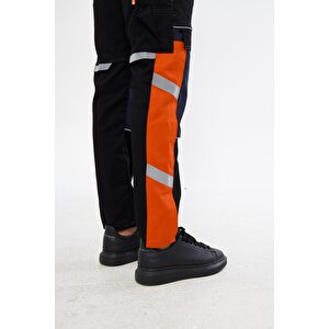 Orange Safety Harman Karışımı Likrali Tactical Pantolon