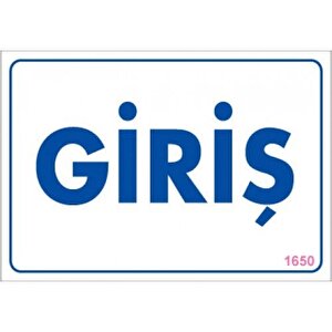 Pvc Levha Quot;girişquot; 17,5*25 Cm